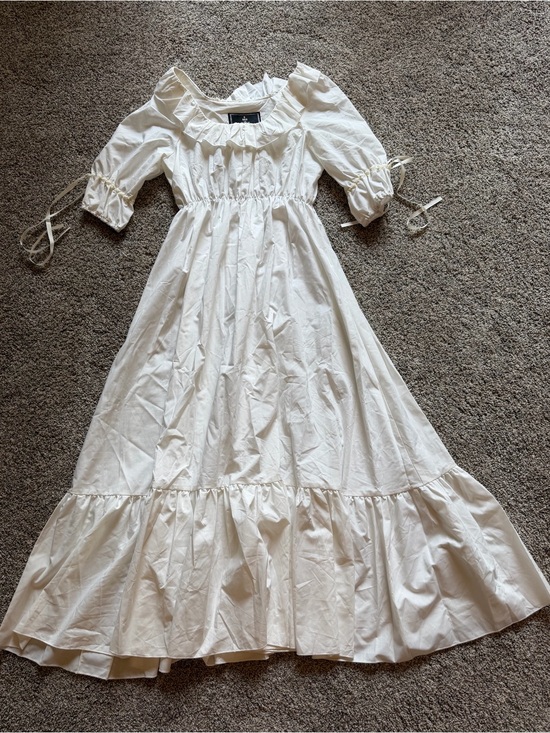 Fanplusfriend Garden Dresses & Skirts - Womens White Fanplusfriend Garden Medieval Maxi Dress Ren Faire Renaissance Sz S